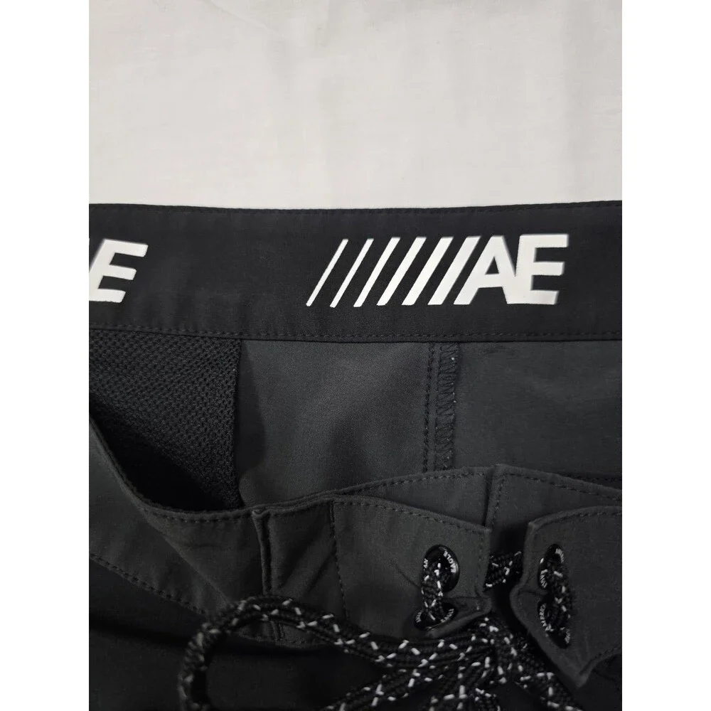 American Eagle Outfitters Black Board Shorts, Drawstring waist  Men's Size L